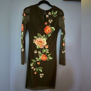 Shear mesh stretch Dress🖤